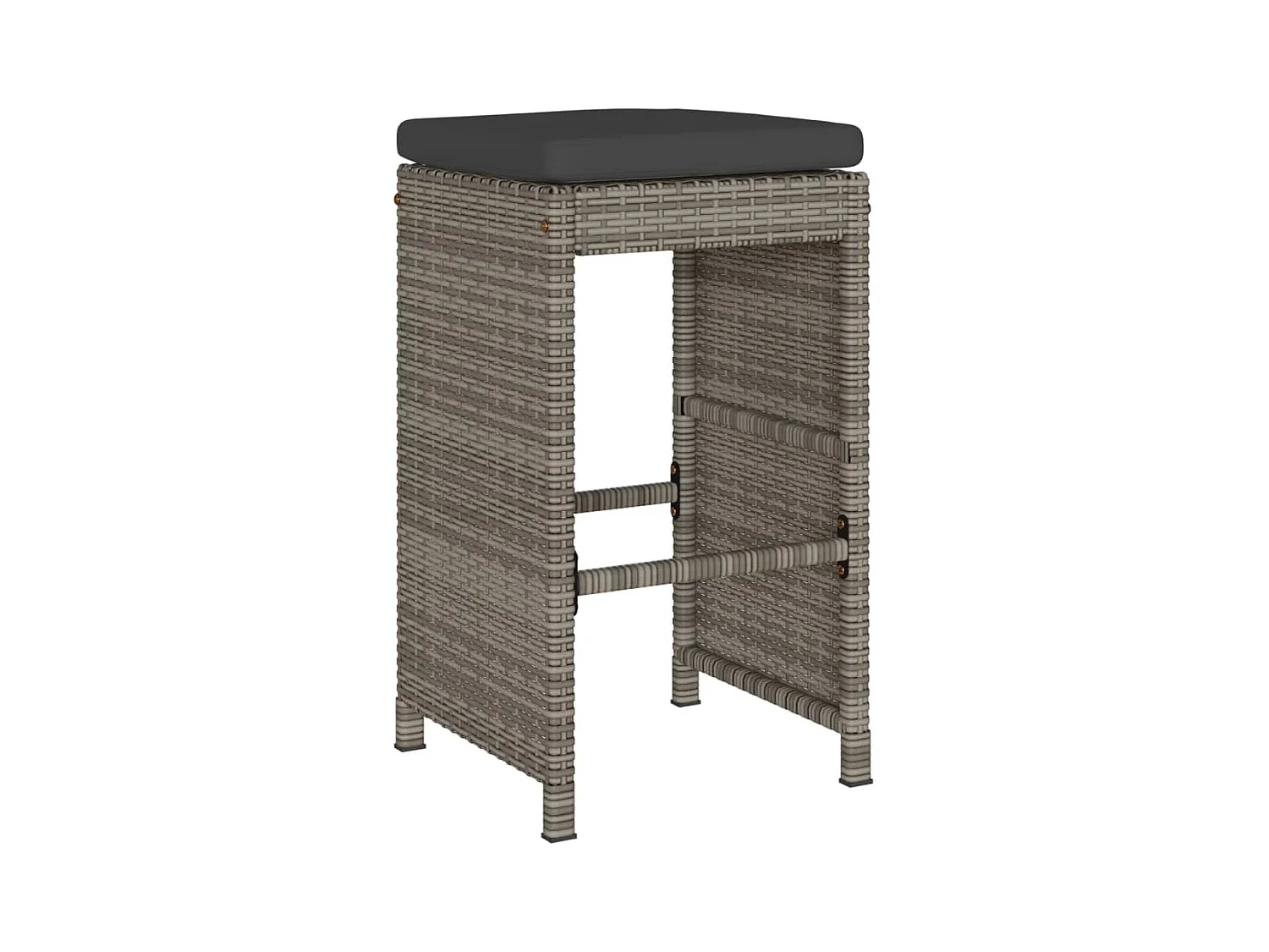 Tabourets de bar de jardin et coussins lot de 4 résine tressée