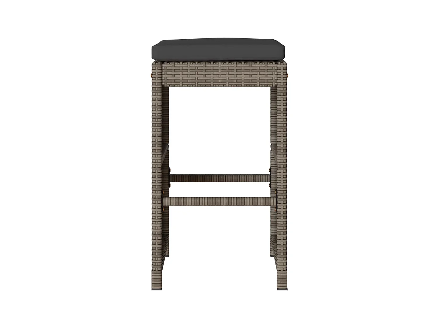 Tabourets de bar de jardin et coussins lot de 4 résine tressée