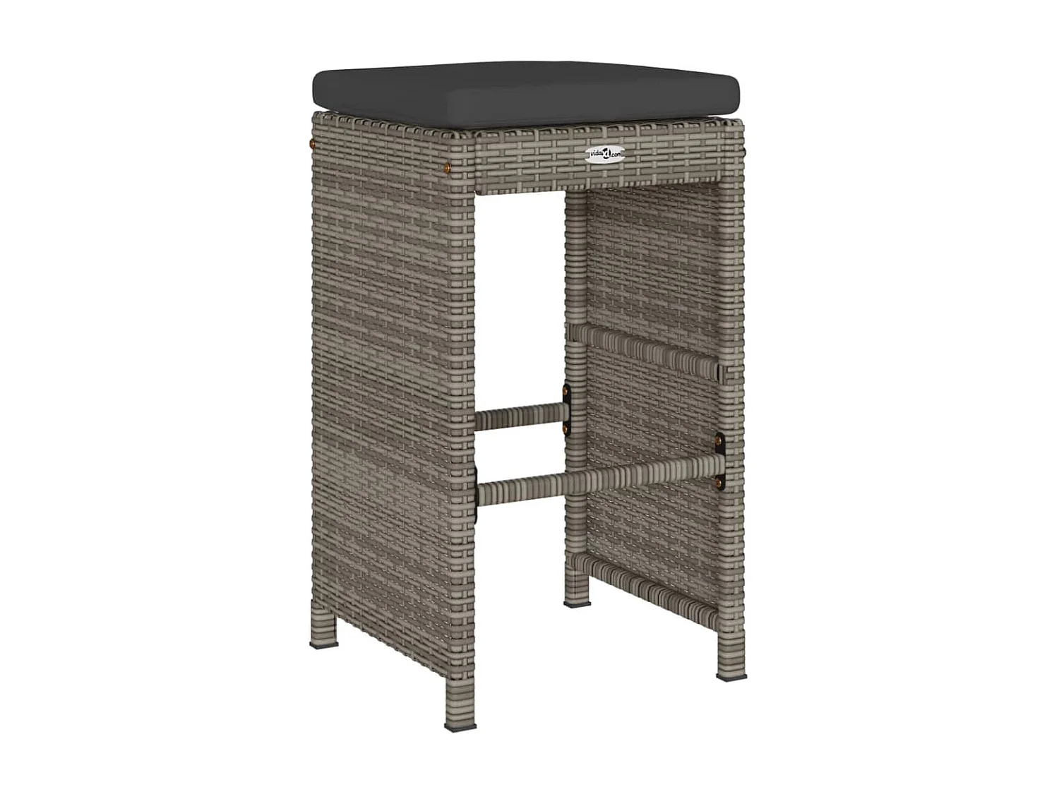 Tabourets de bar de jardin et coussins lot de 4 résine tressée