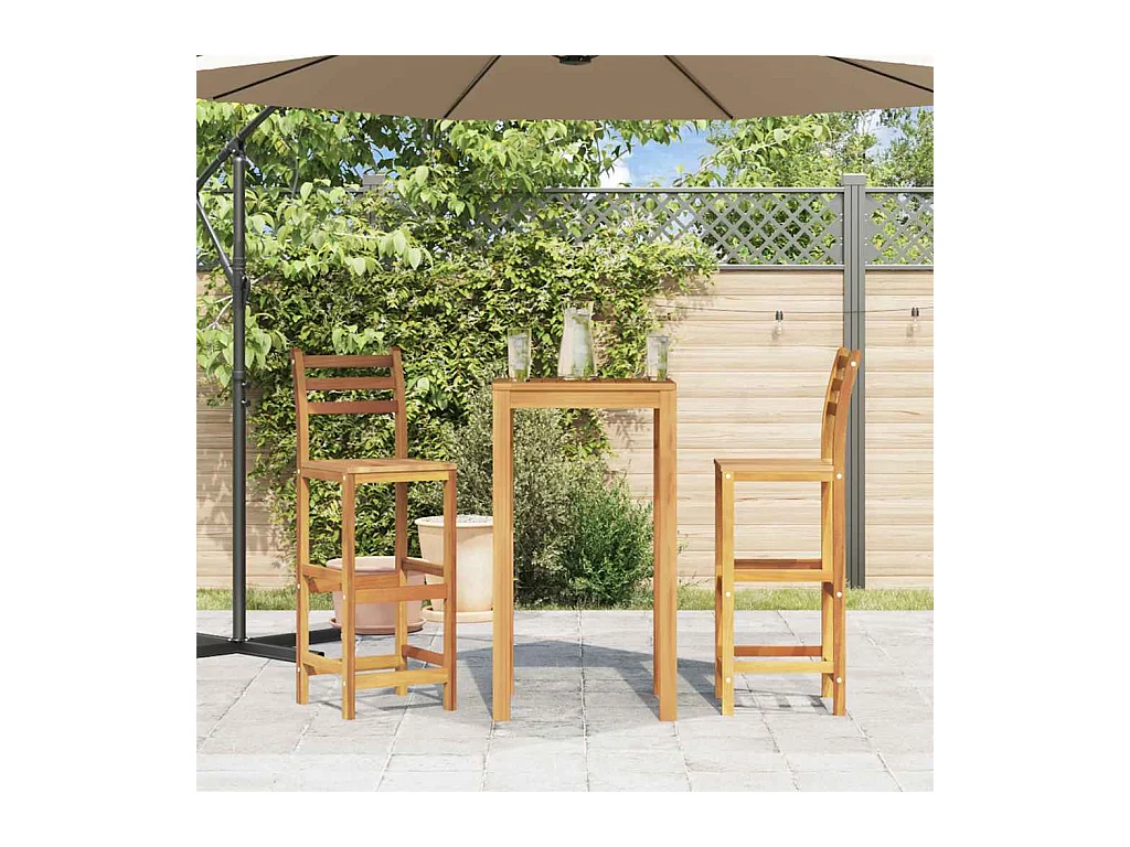 Barkrukken set van 2 massief acaciahout