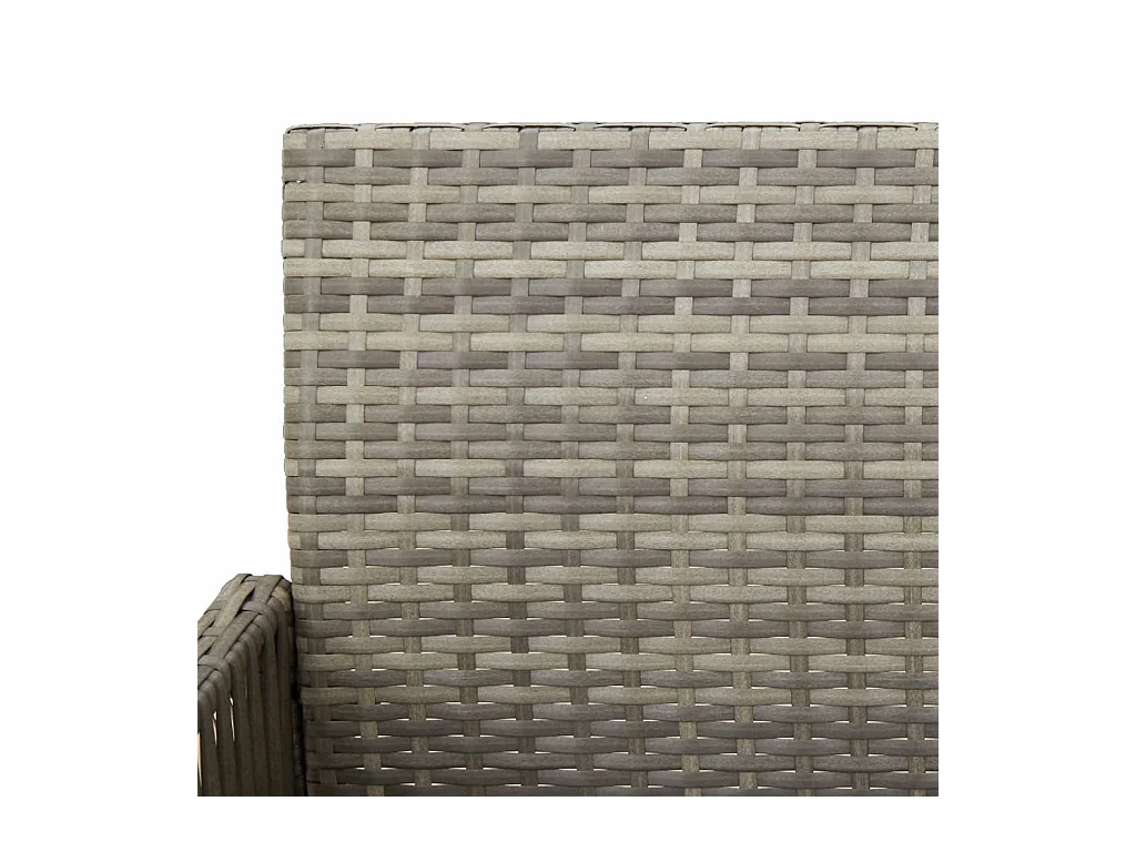 Set di 2 sgabelli da bar da giardino in resina intrecciata grigia