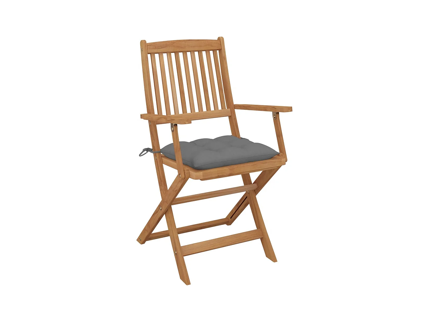 Chaises pliables d'extérieur et coussins lot de 8 Bois d'acacia