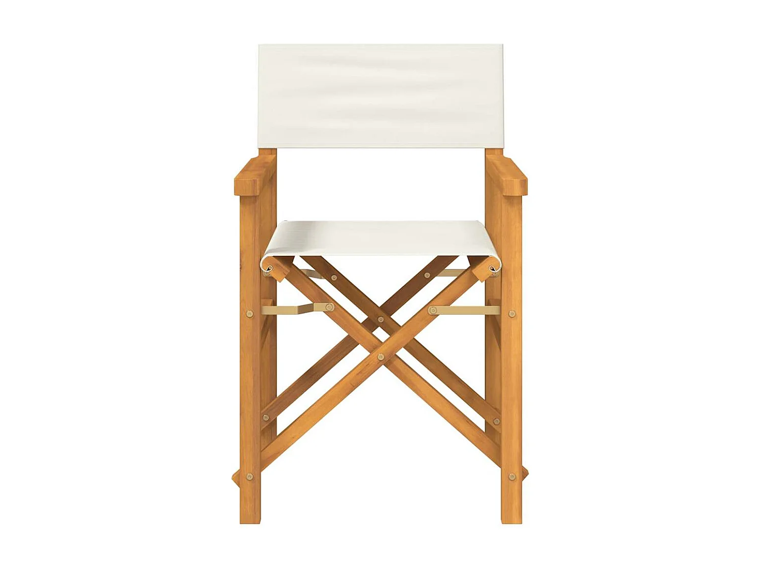Chaise de metteur en scène pliante crème bois teck massif