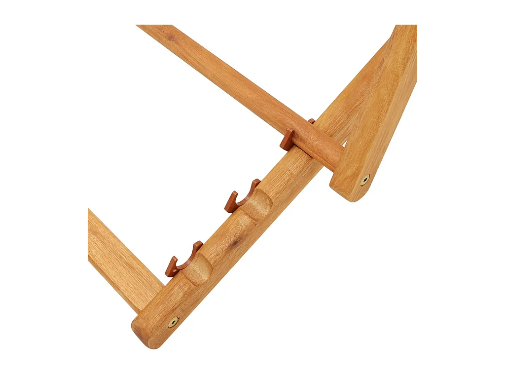 Sedia da spiaggia pieghevole in legno di eucalipto e tessuto verde