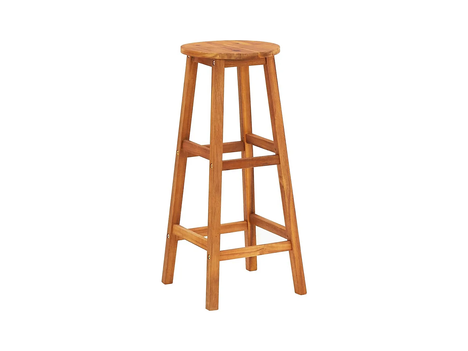 Set di 2 sgabelli da bar in legno massello di acacia