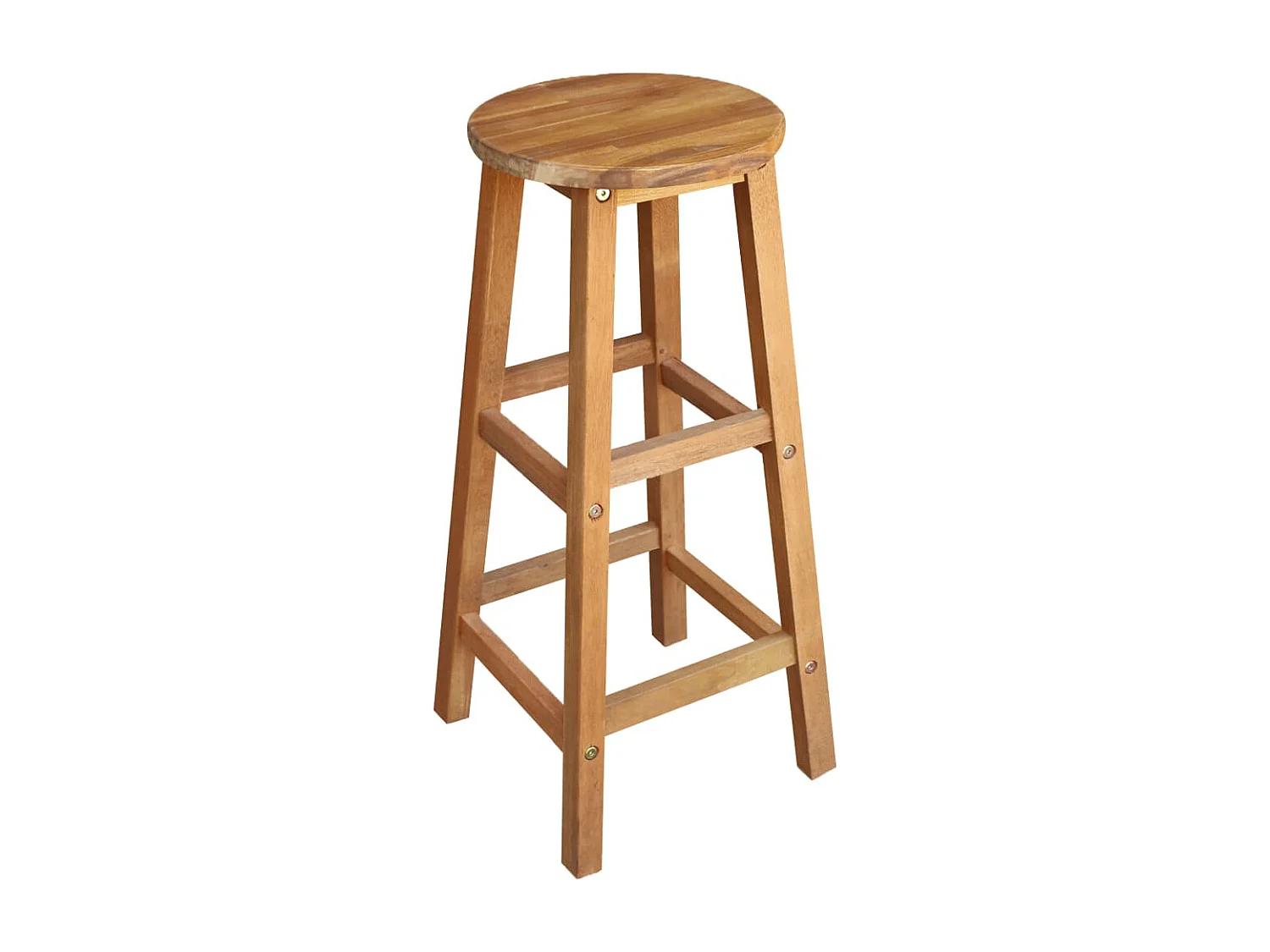 Barhocker 2er Set aus massivem Akazienholz