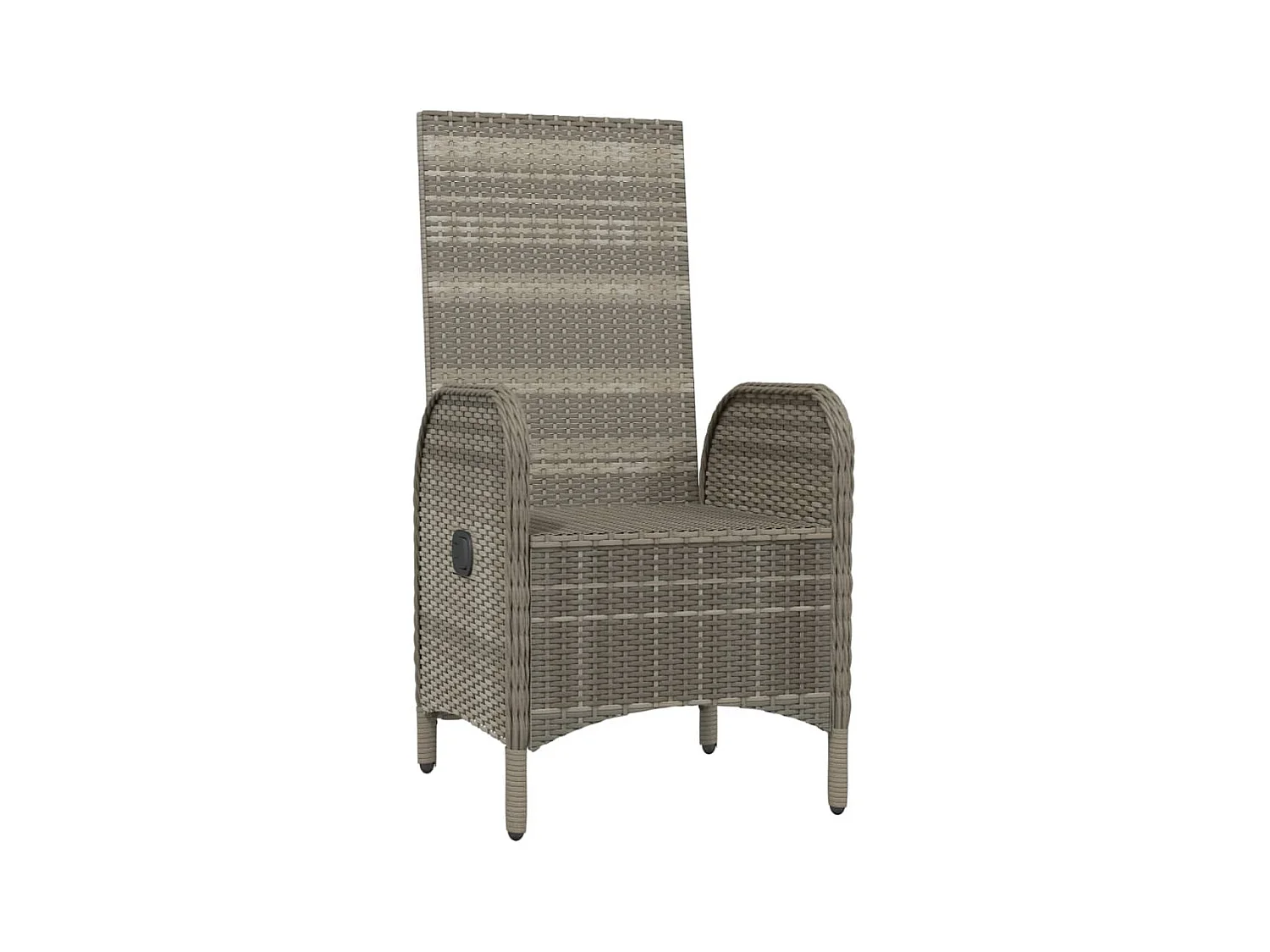 Set di 2 sedie da esterno in resina intrecciata grigia