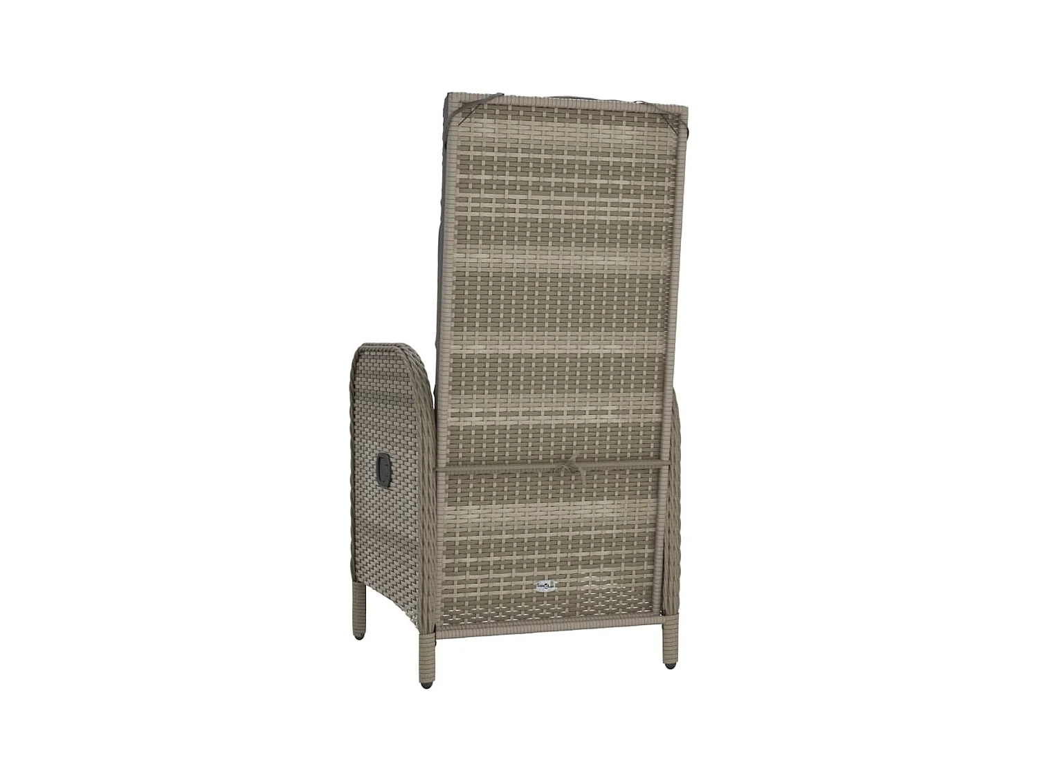 Set di 2 sedie da esterno in resina intrecciata grigia