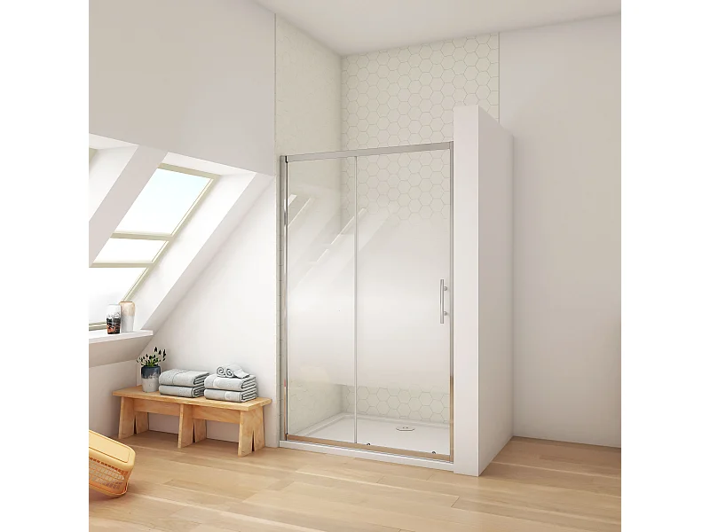 190cm 5mm ESG Sicherheitsglas Schiebetür Duschtür Duschkabine