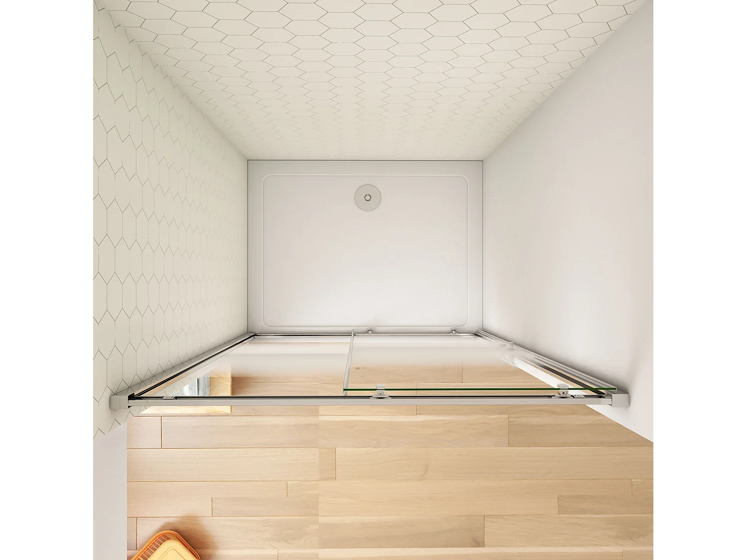 190cm 5mm ESG Sicherheitsglas Schiebetür Duschtür Duschkabine