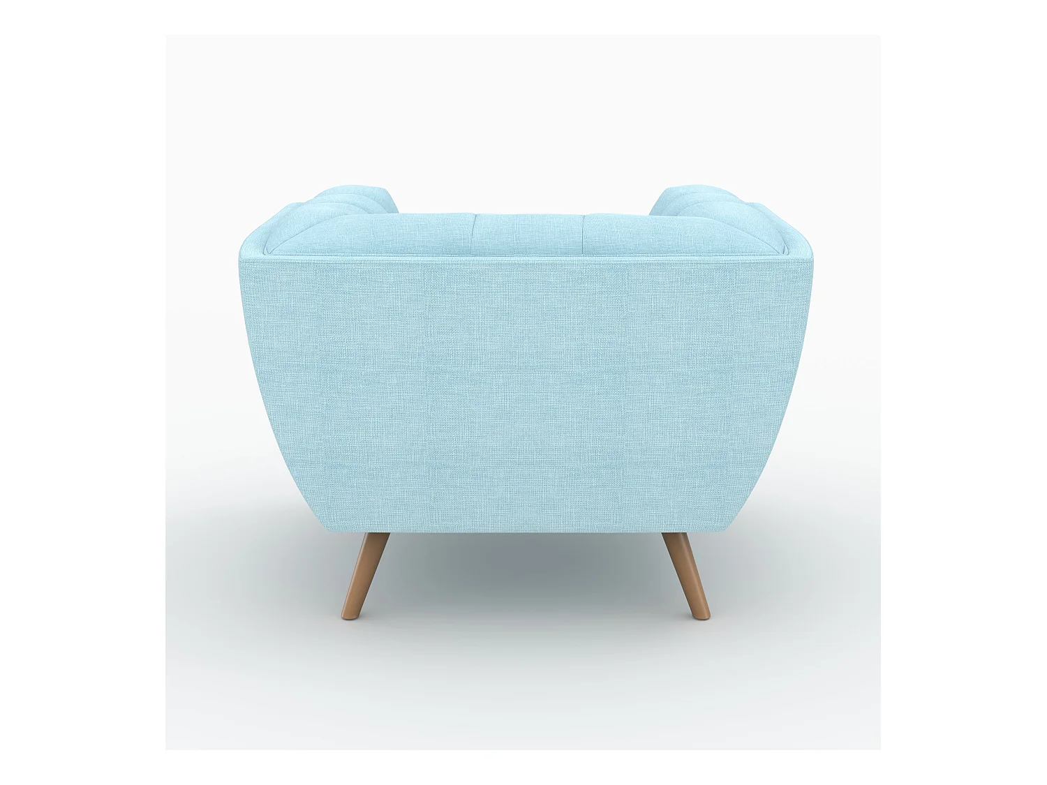 Ensemble canapé et fauteuil en tissu bleu clair 4 places - Carmen