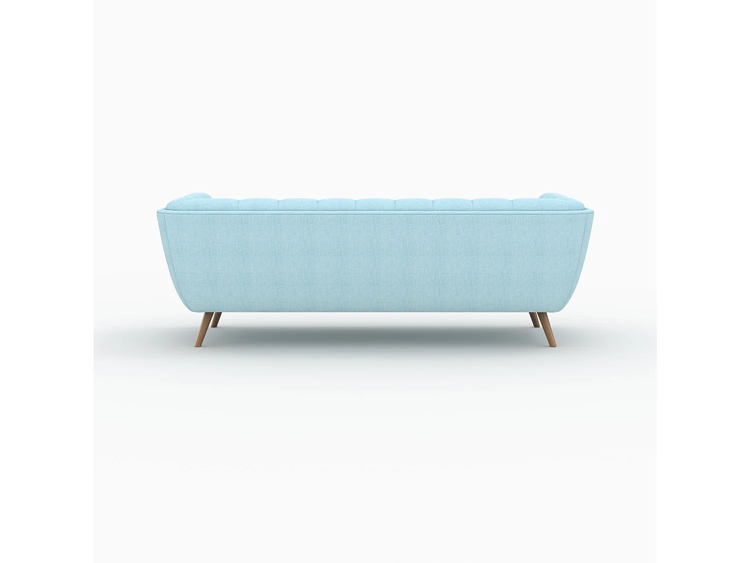 Conjunto de sofá y sillón en tela azul claro para 4 personas - Carmen
