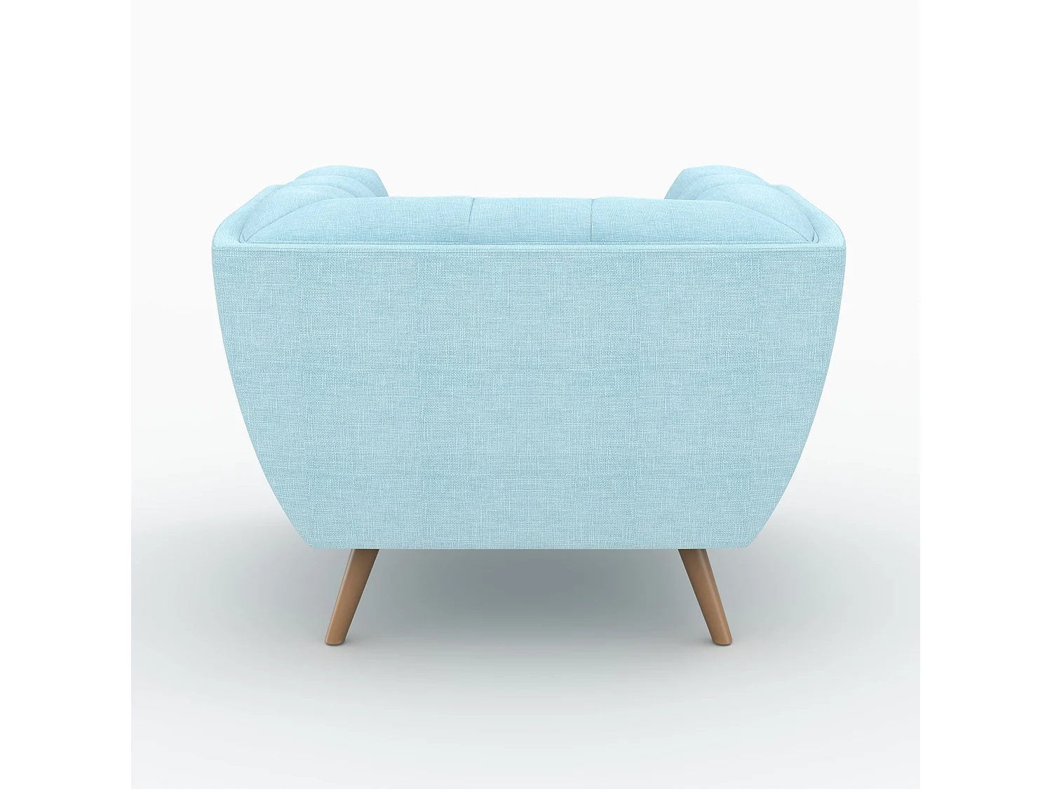 Conjunto de sofá y sillón en tela azul claro para 4 personas - Carmen