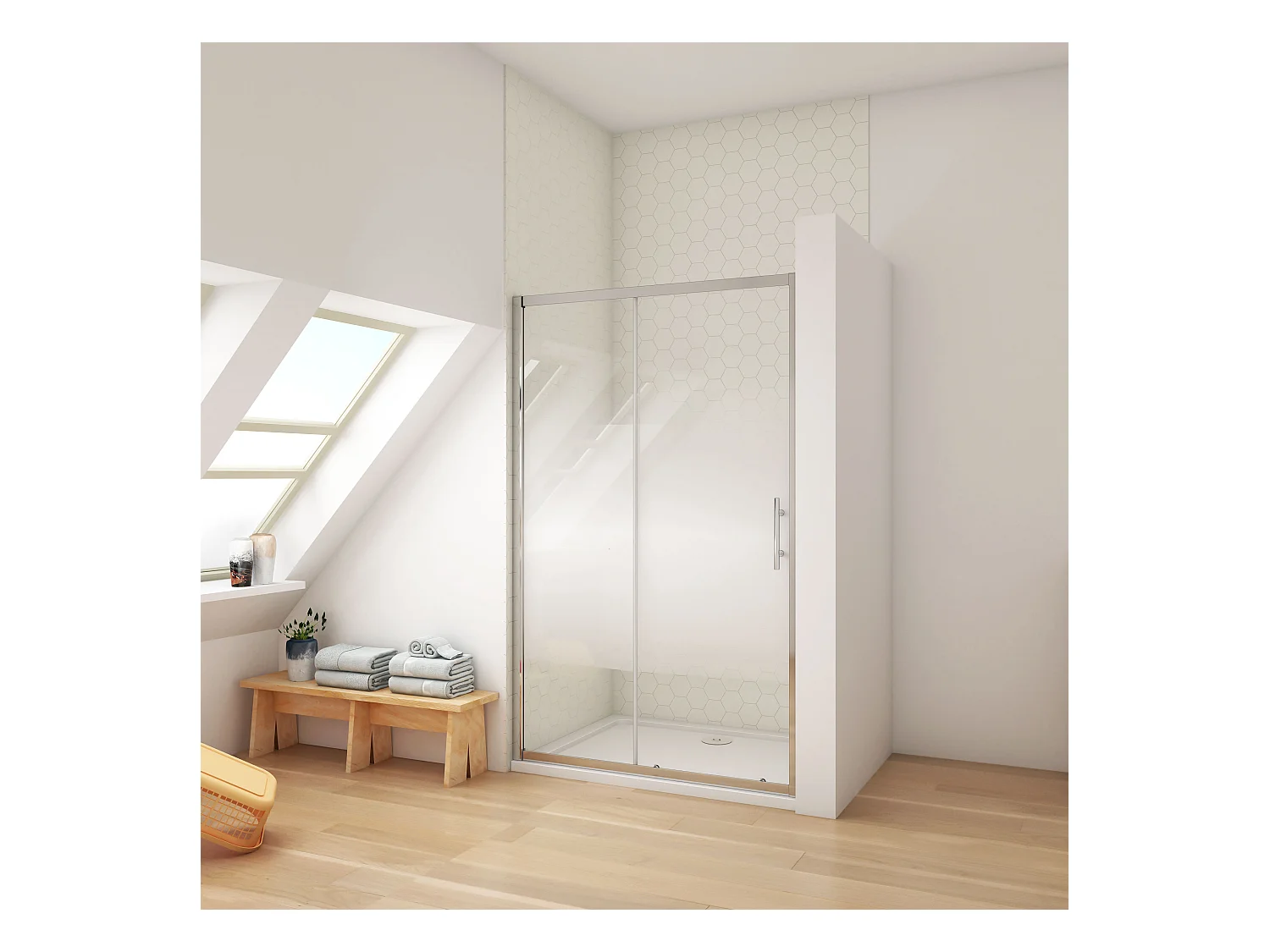 190cm 5mm ESG Sicherheitsglas Schiebetür Duschtür Duschkabine