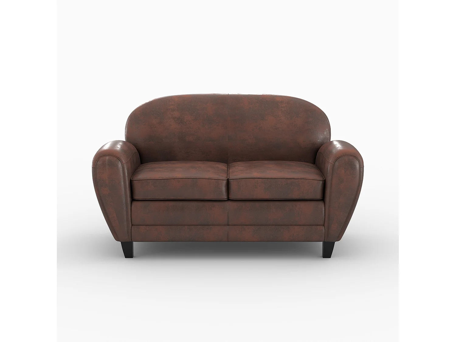 Conjunto sofá y sillón marrón de 3 plazas - Club - Club