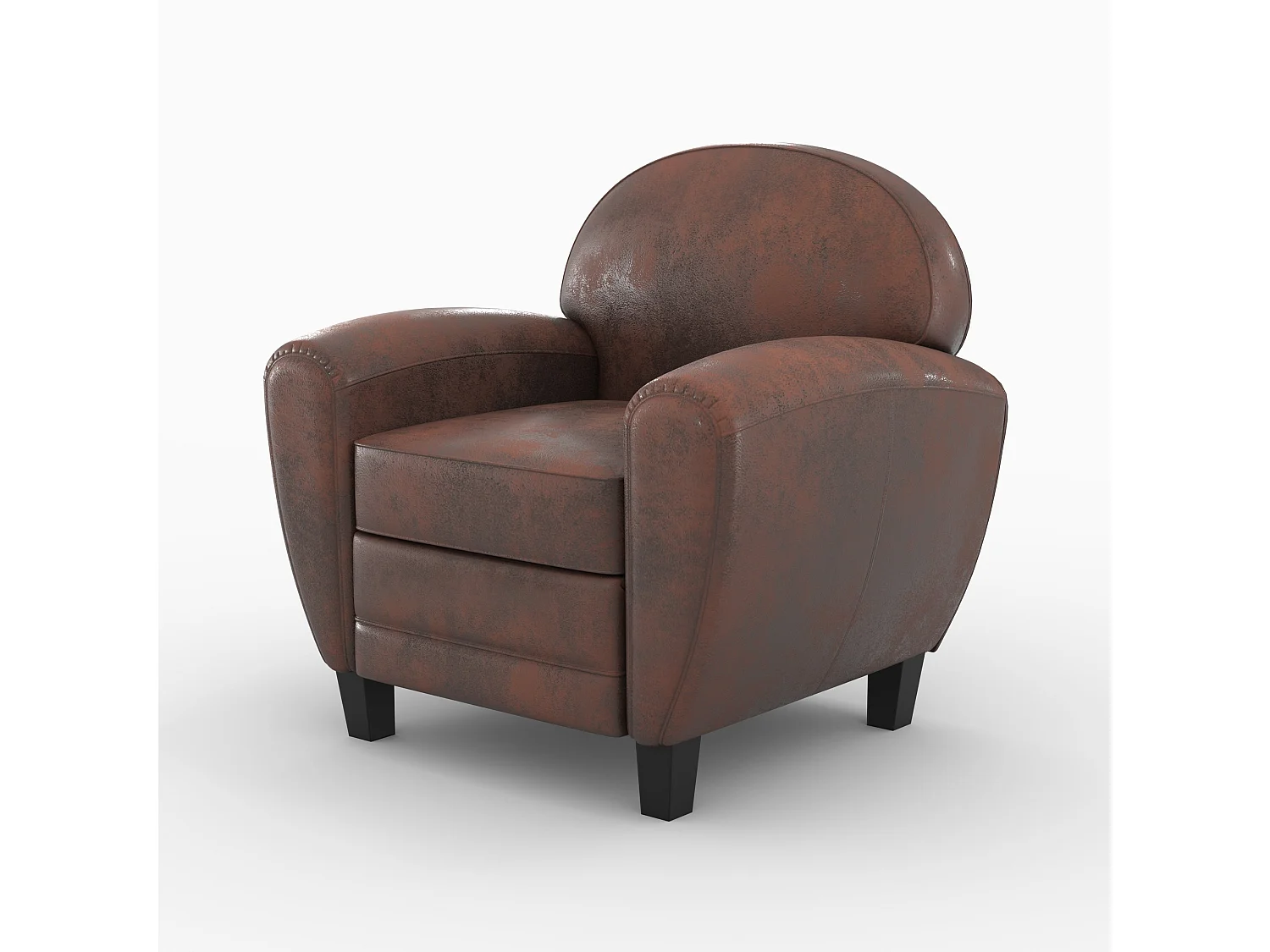 Conjunto sofá y sillón marrón de 3 plazas - Club - Club