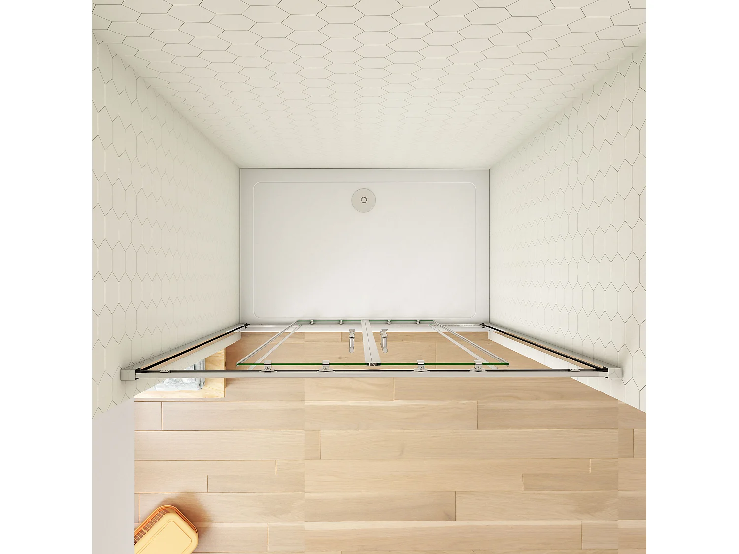 190cm 5mm ESG Sicherheitsglas Schiebetür Duschtür Duschkabine