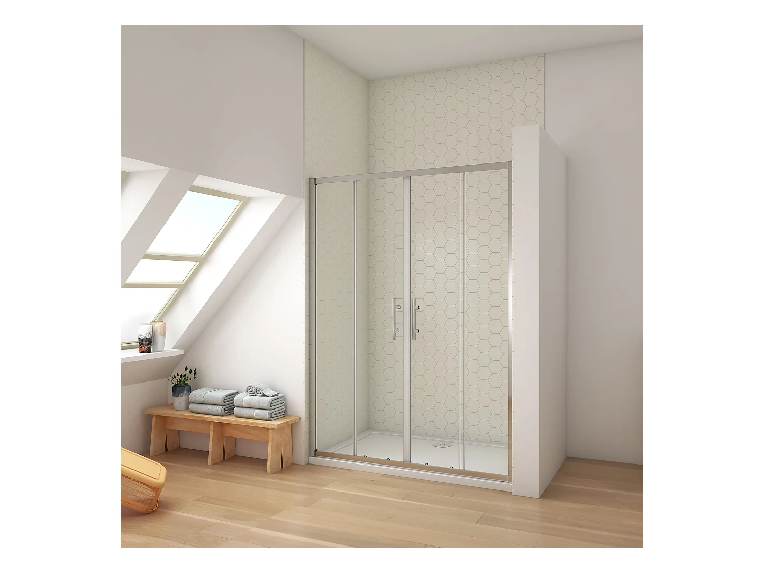 190cm 5mm ESG Sicherheitsglas Schiebetür Duschtür Duschkabine