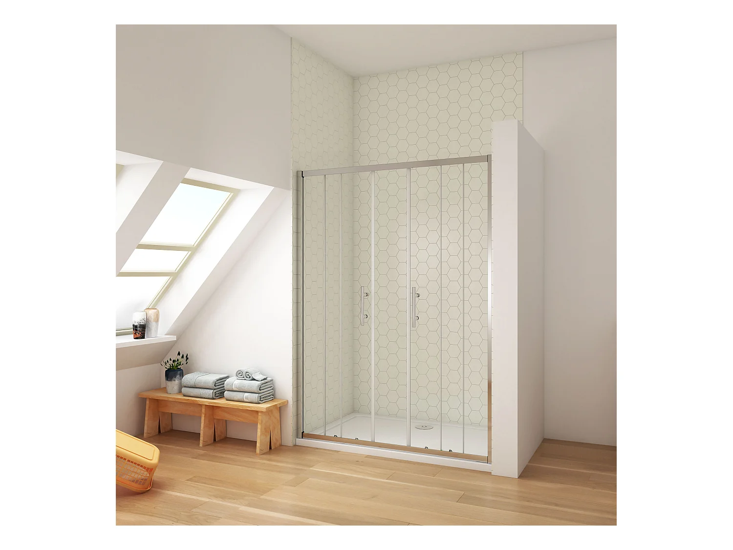 190cm 5mm ESG Sicherheitsglas Schiebetür Duschtür Duschkabine