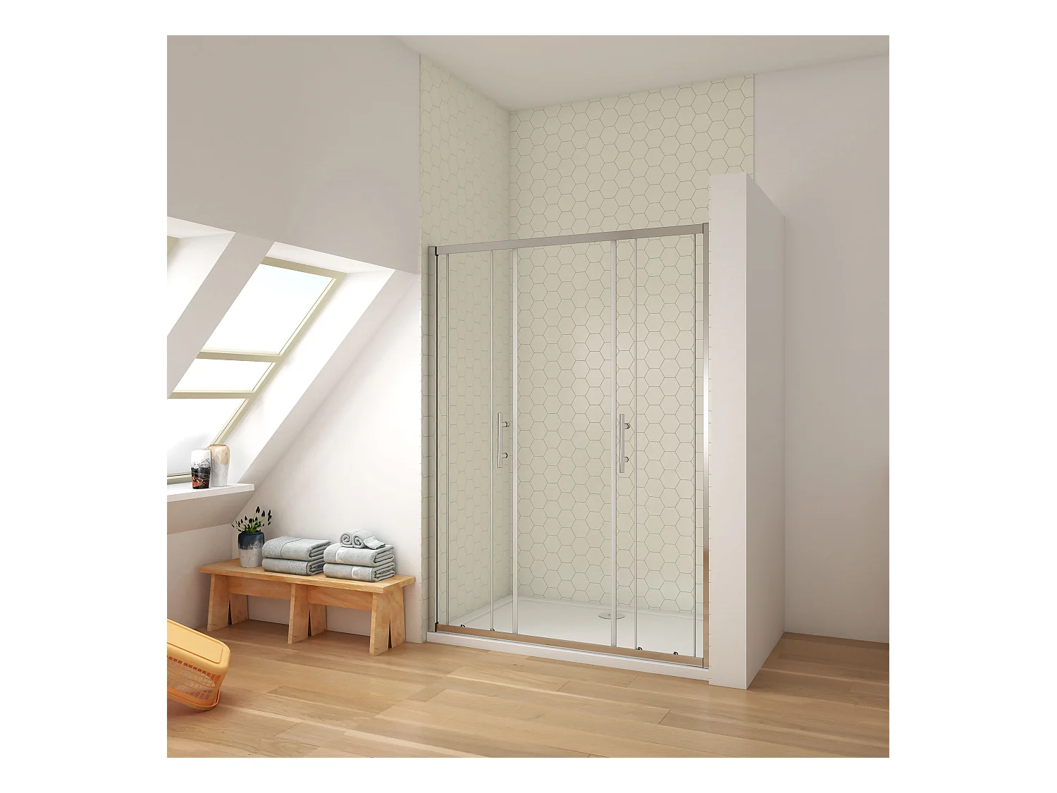 190cm 5mm ESG Sicherheitsglas Schiebetür Duschtür Duschkabine