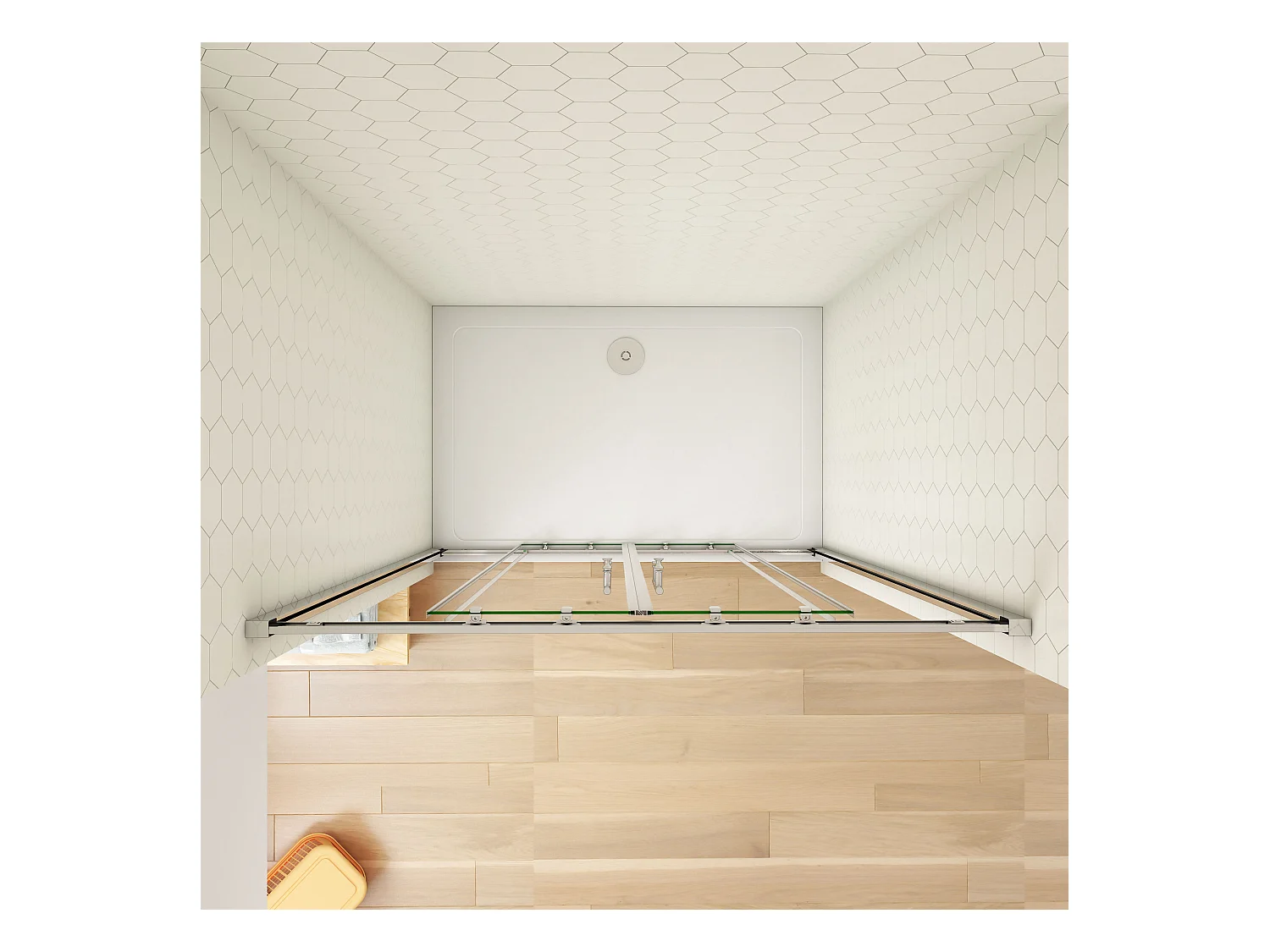 190cm 5mm ESG Sicherheitsglas Schiebetür Duschtür Duschkabine