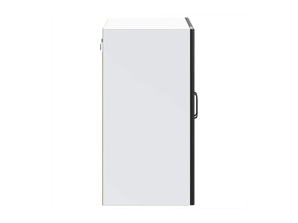 Pensile da cucina nero con anta in vetro