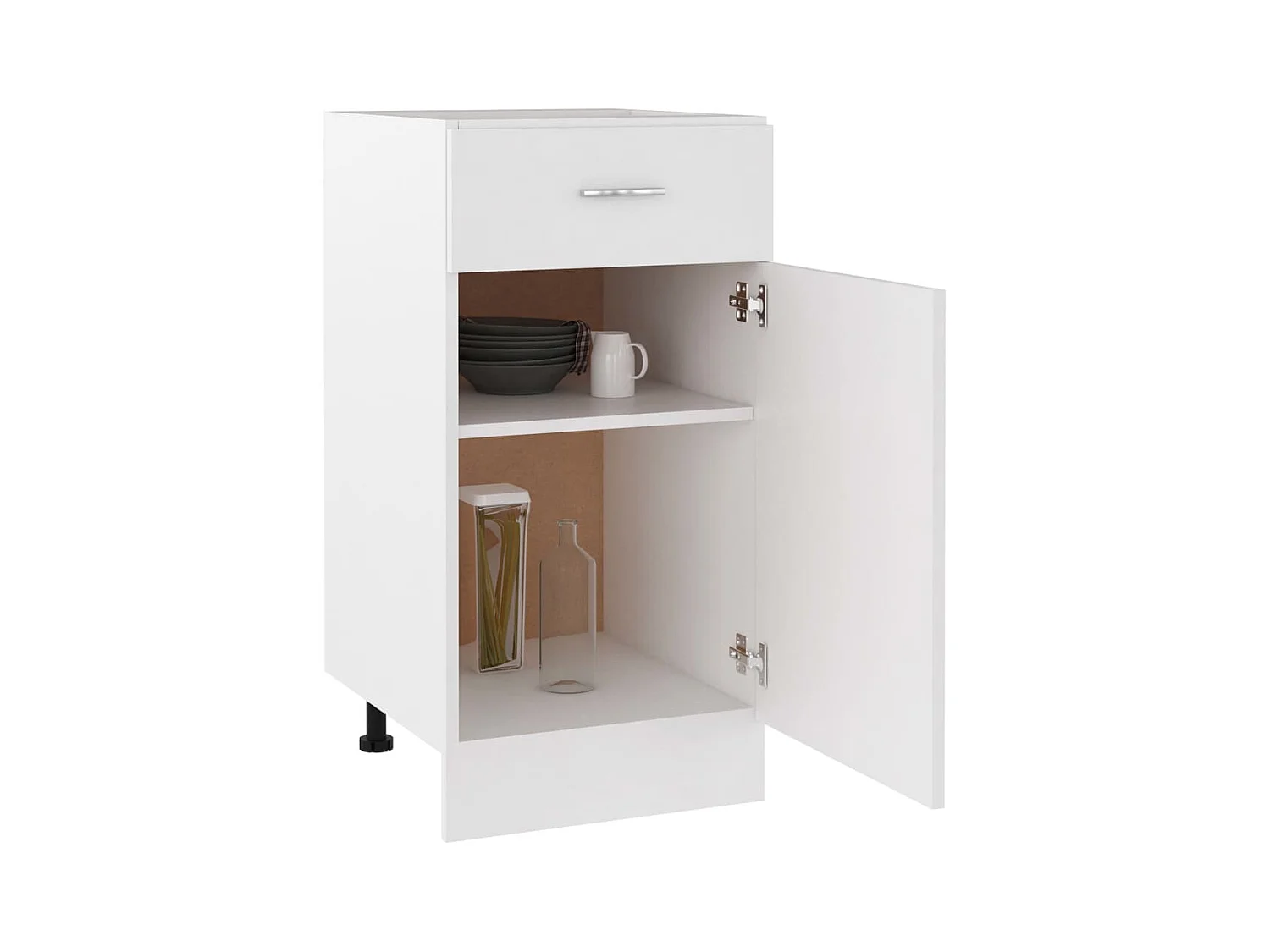 Armoire de plancher à tiroir Blanc 40x46x81,5cm