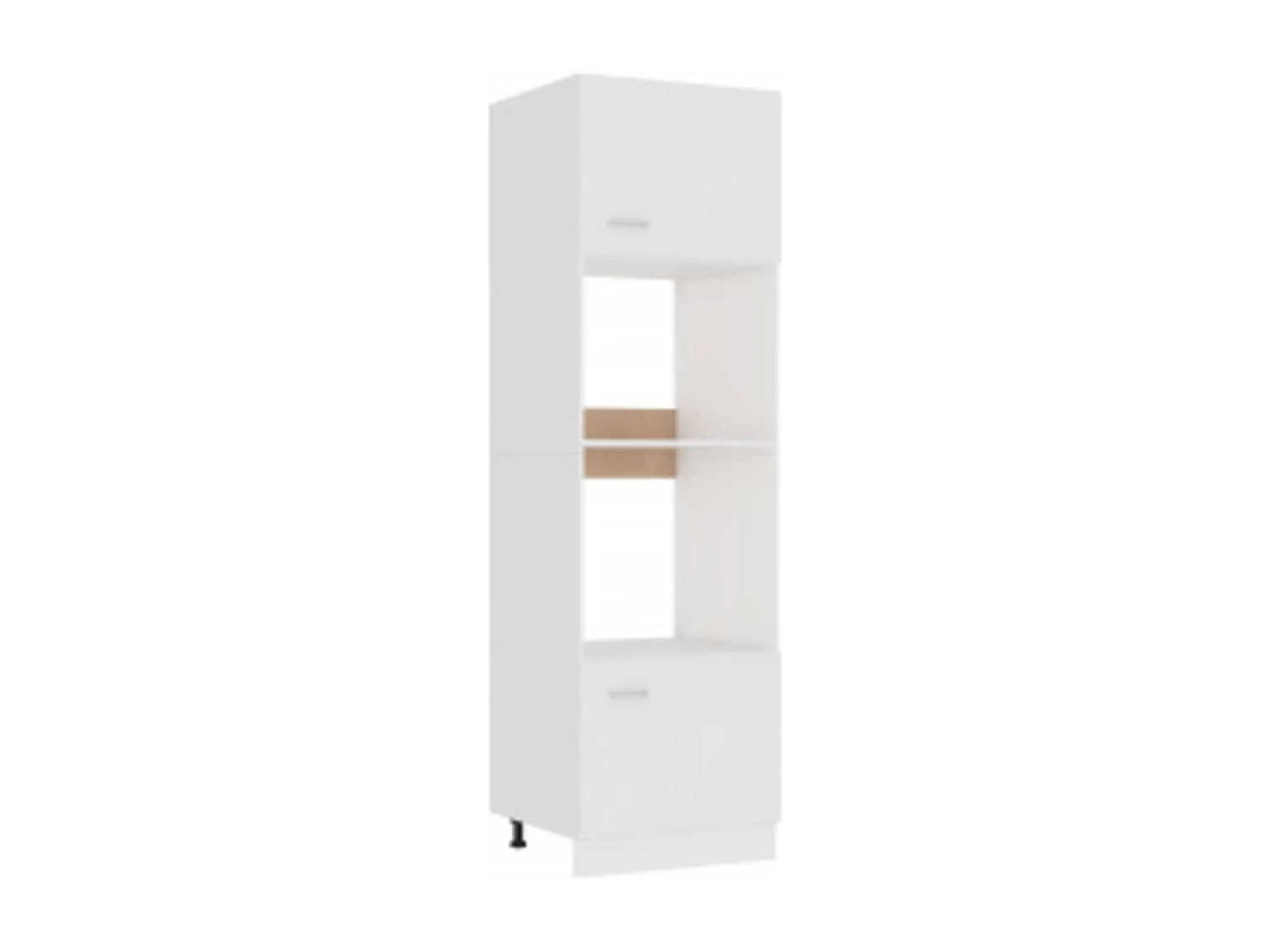 Mueble para microondas Blanco 60x57x207 cm Aglomerado