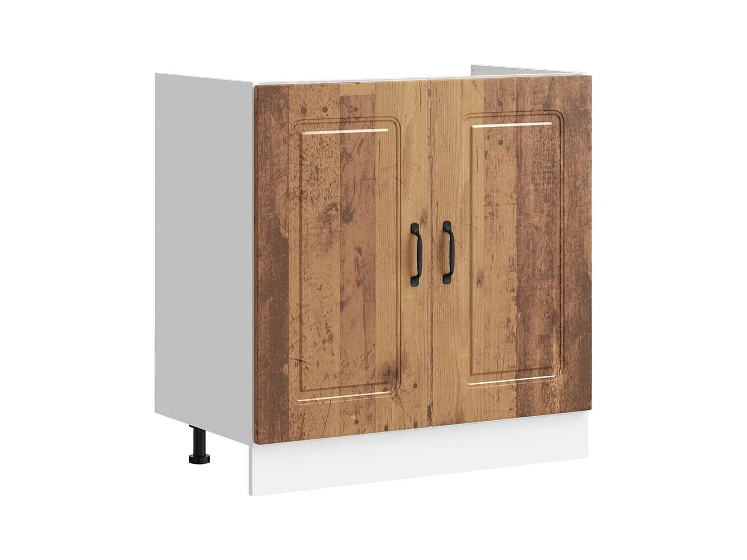 Mobile lavabo nero 80x46x81,5 cm in legno ingegnerizzato