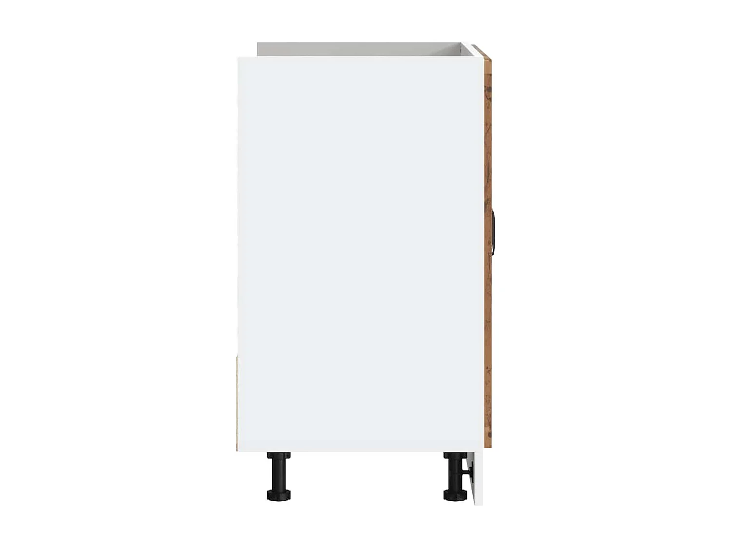 Meuble bas pour évier noir 80x46x81,5 cm bois ingénierie