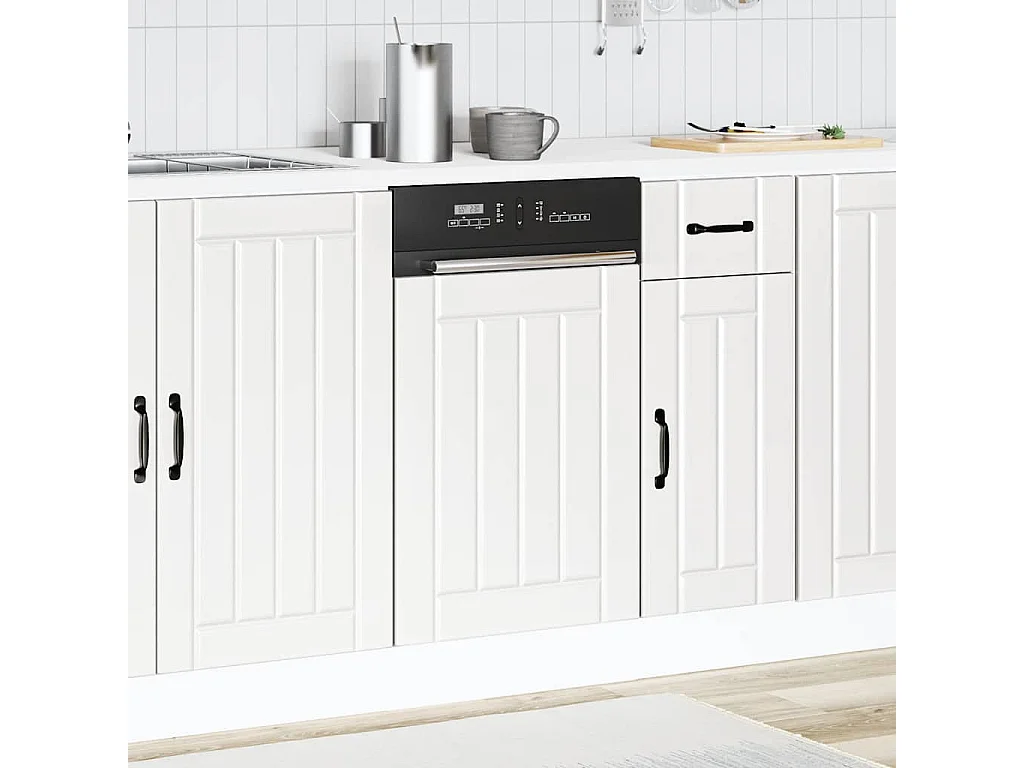 Panneau de lave-vaisselle blanc bois d'ingénierie