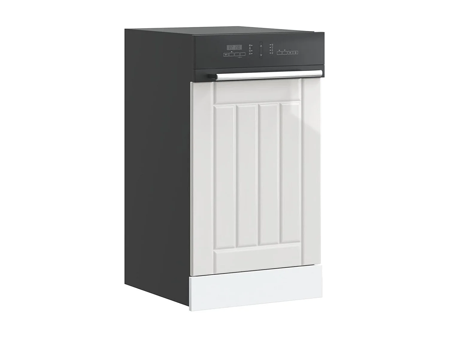 Panneau de lave-vaisselle blanc brillant bois ingénierie