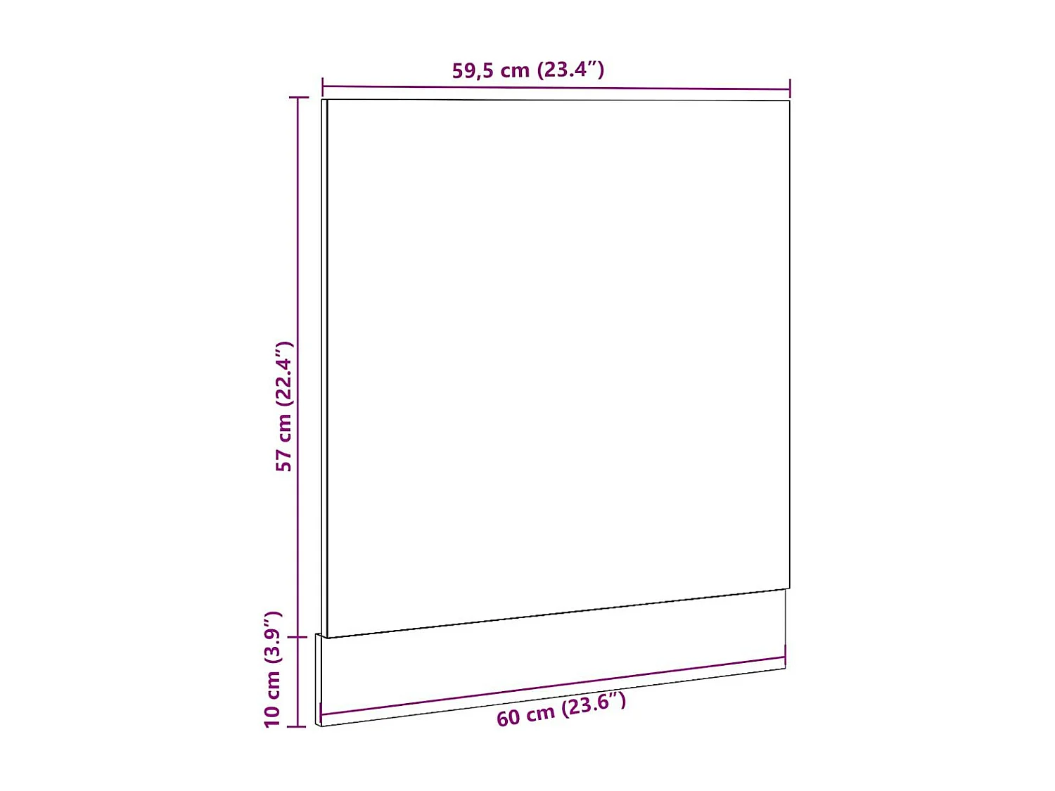 Panneau de lave-vaisselle vieux bois bois d'ingénierie