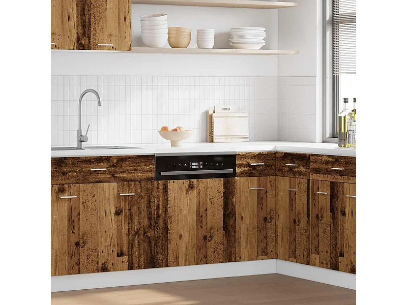 Panneau de lave-vaisselle vieux bois bois d'ingénierie