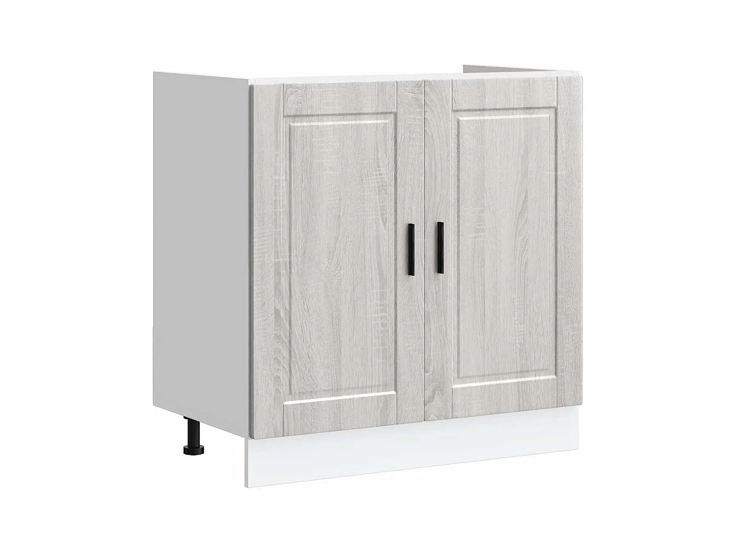 Mobile base per lavello in legno ingegnerizzato grigio Sonoma