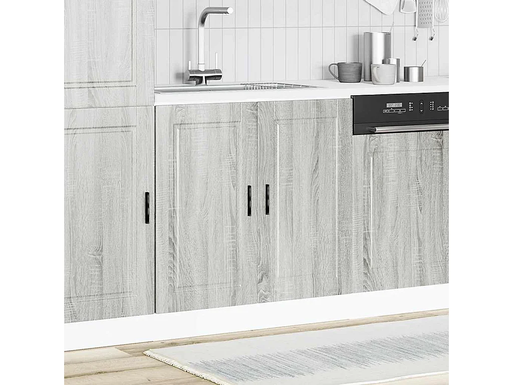 Sonoma Grey Engineered Wood Spoelbakonderkast