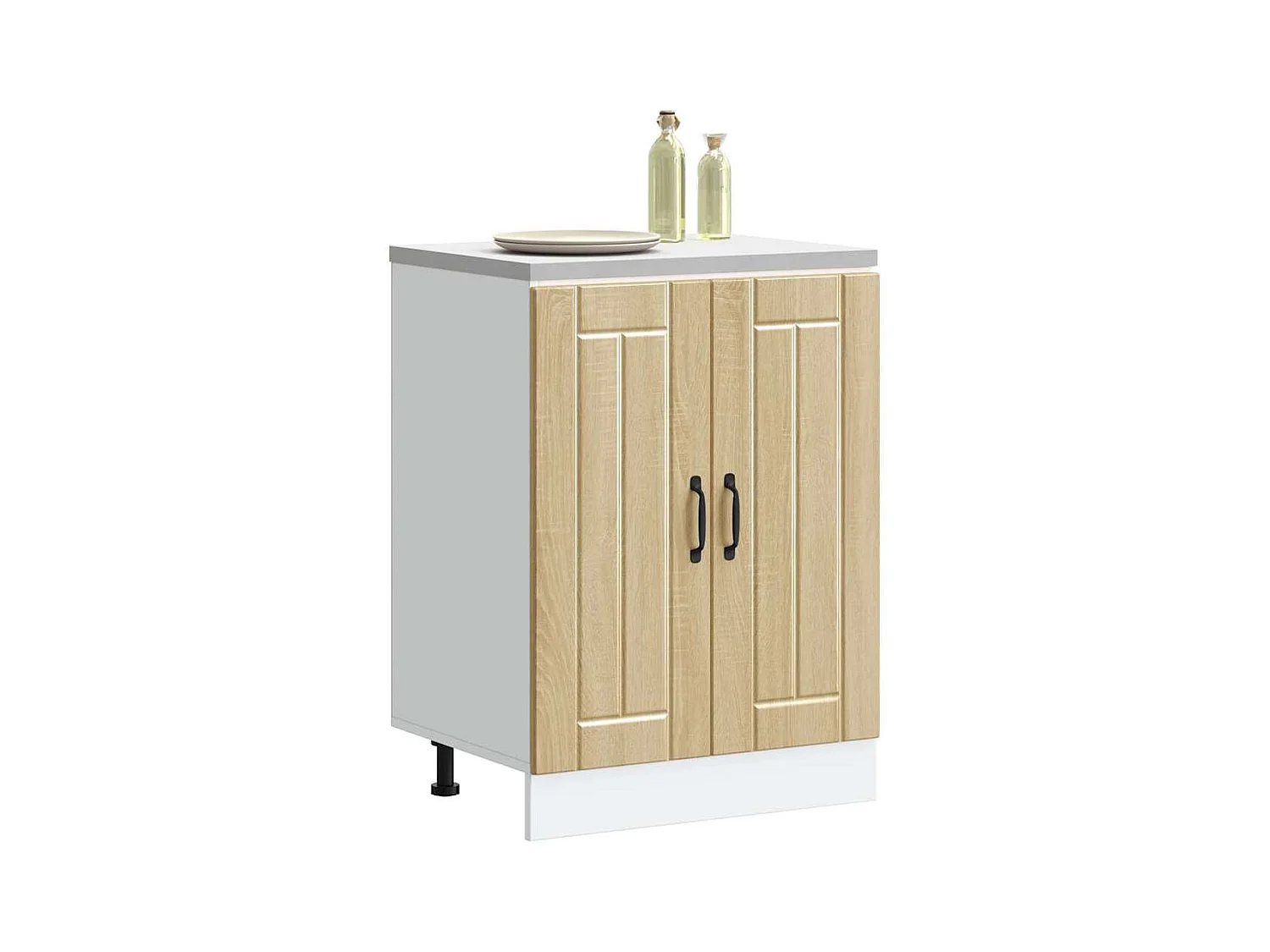 Mobile base per lavello in legno ingegnerizzato Sonoma Oak