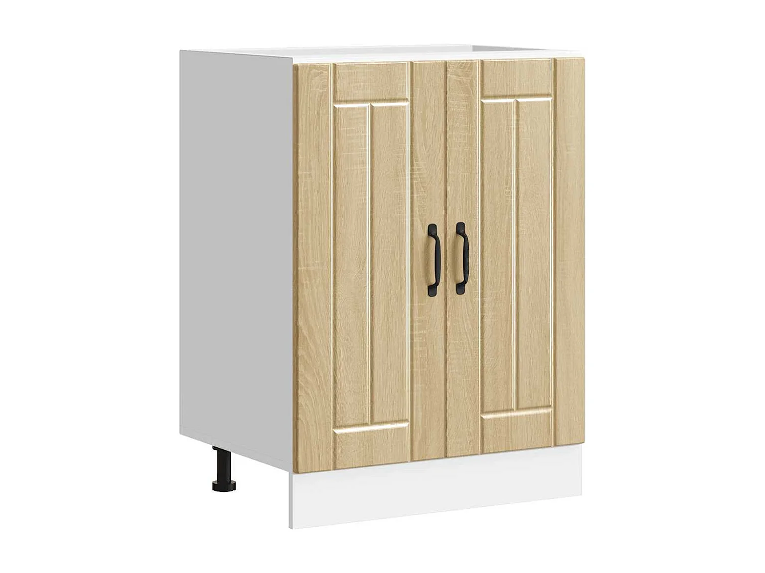 Meuble de base de lavabo chêne sonoma bois d'ingénierie