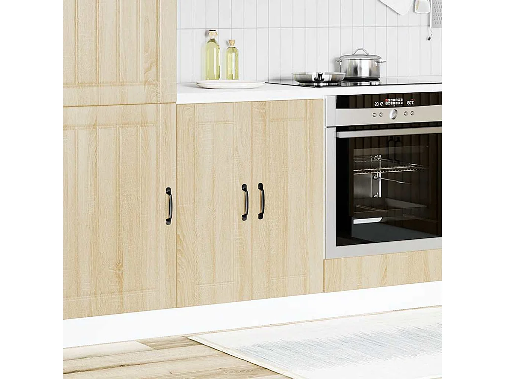 Meuble de base de lavabo chêne sonoma bois d'ingénierie