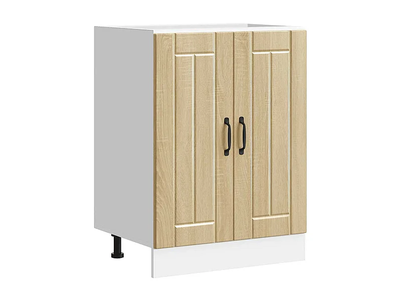 Meuble de base de lavabo chêne sonoma bois d'ingénierie