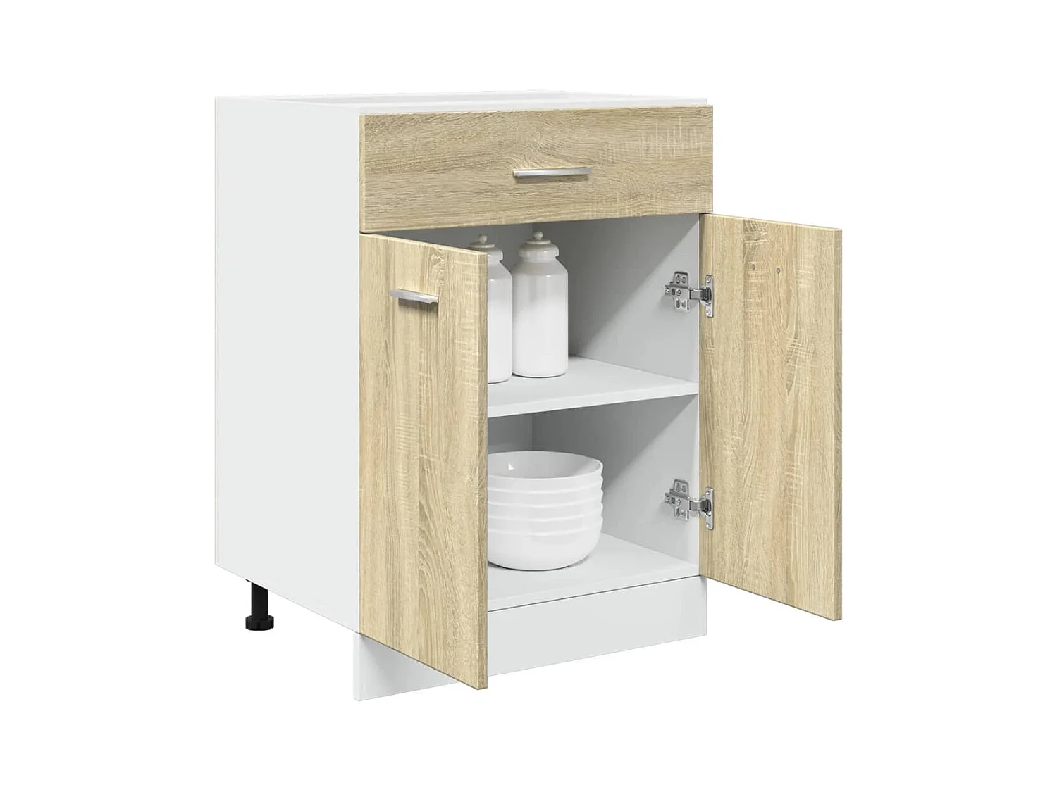 Mobiletto in rovere Sonoma con cassetto 60x46x81,5 cm