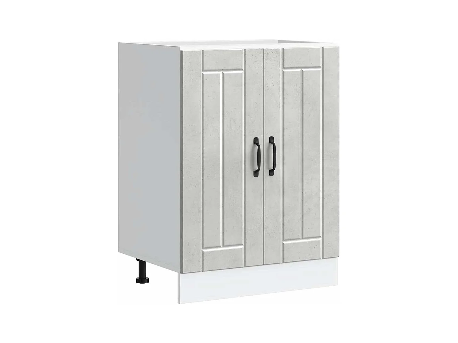 Meuble de base de lavabo gris béton bois ingénierie