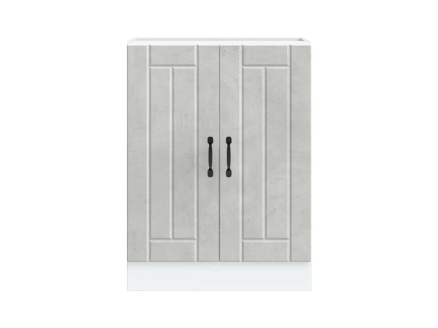 Meuble de base de lavabo gris béton bois ingénierie