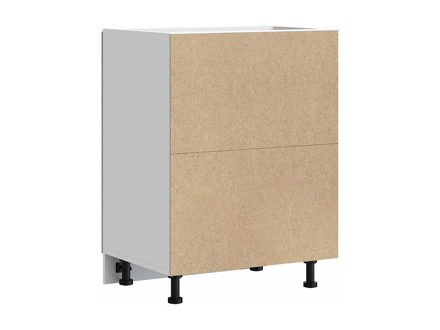 Meuble de base de lavabo gris béton bois ingénierie