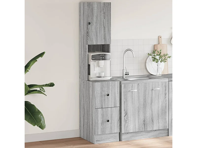 Mobile da cucina grigio Sonoma 35x50x180 cm in legno ingegnerizzato