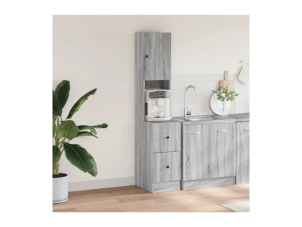 Armoire de cuisine sonoma gris 35x50x180 cm bois d’ingénierie