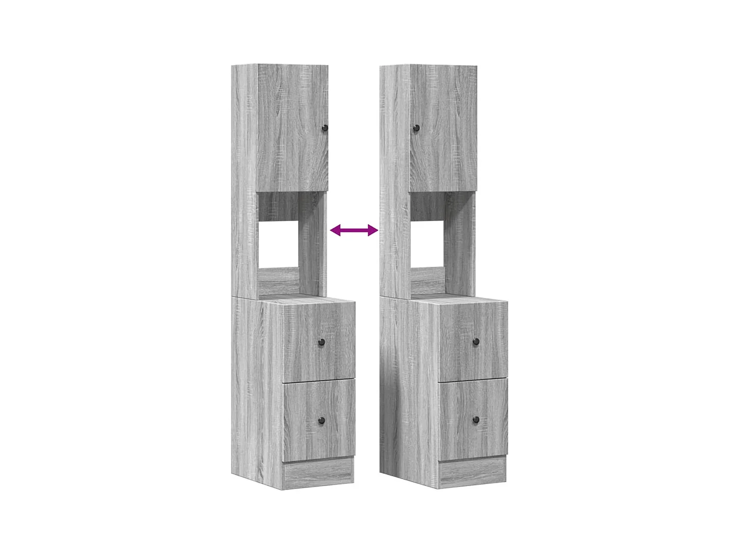 Armoire de cuisine sonoma gris 35x50x180 cm bois d’ingénierie