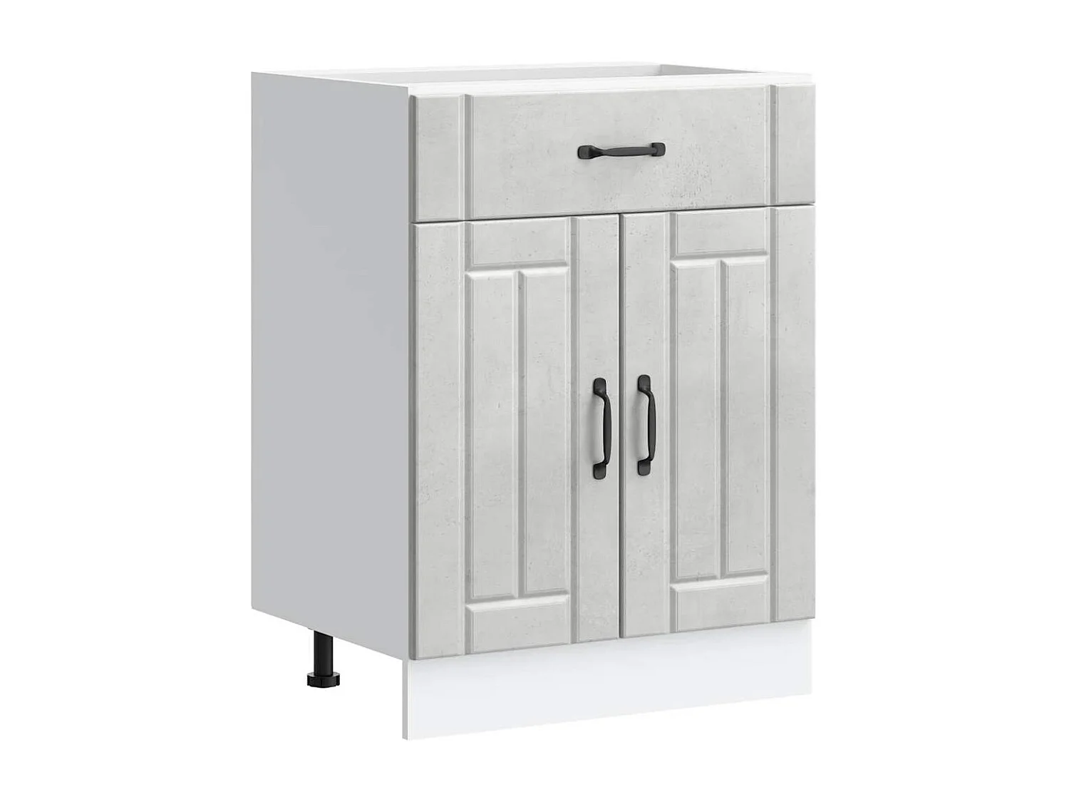 Armoire de cuisine gris béton bois ingénierie