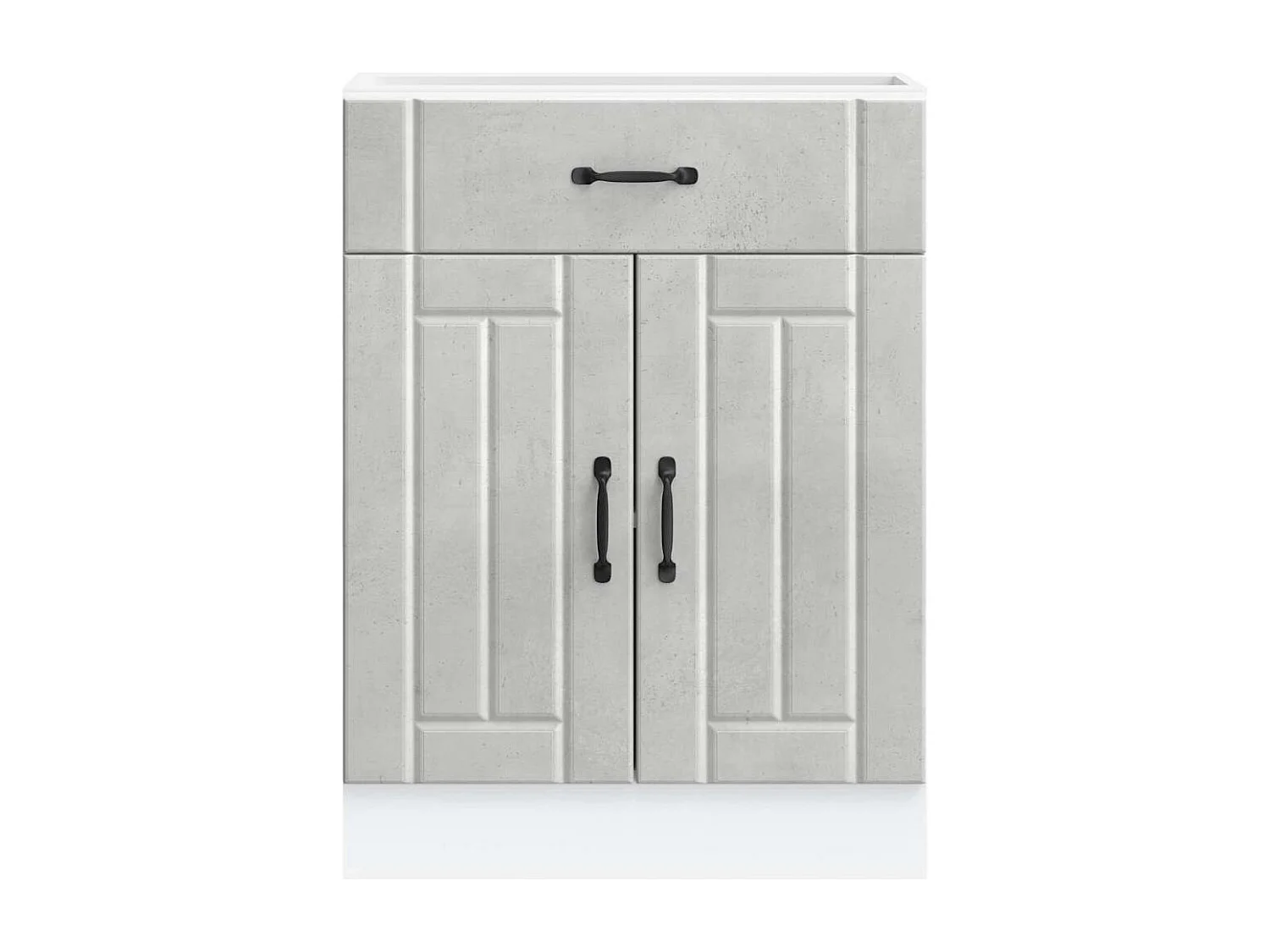 Armoire de cuisine gris béton bois ingénierie