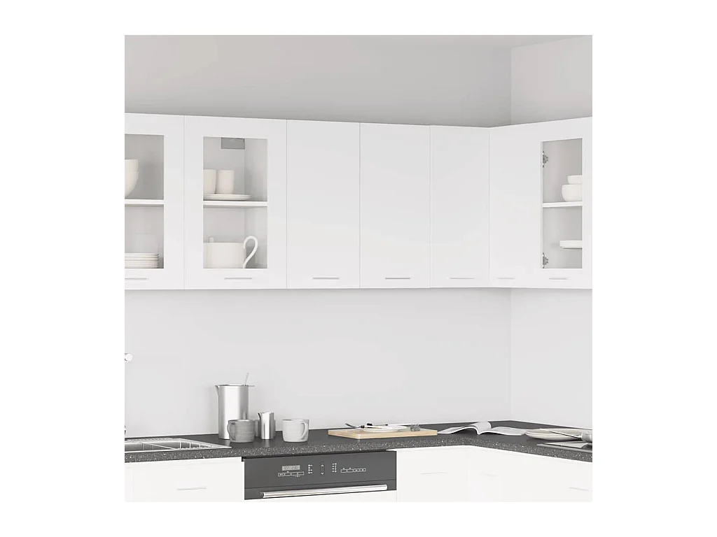 Witte hangkast 60x31x60 cm bewerkt hout